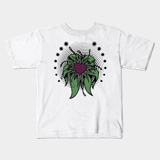 Heart Flower Vintage Classic Kids T-Shirt